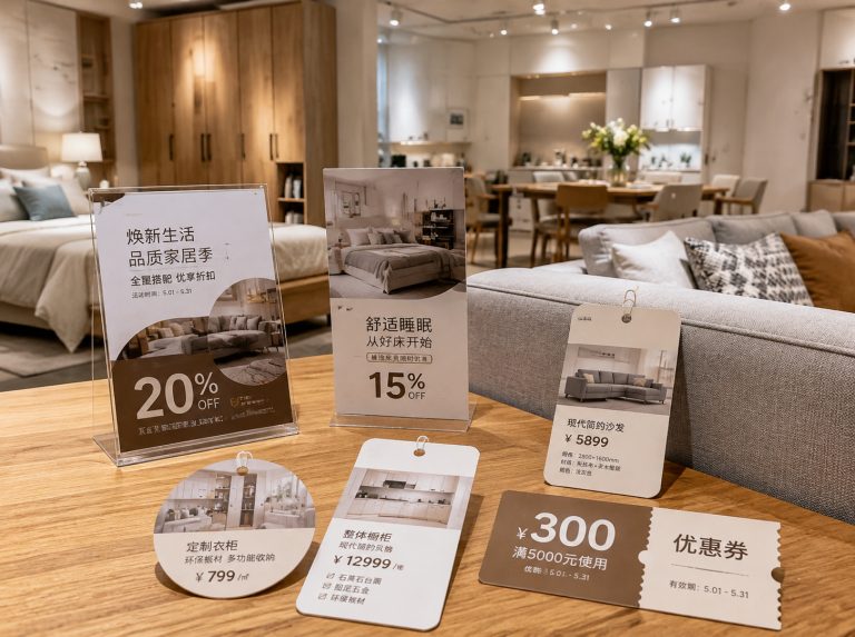 湘桥区家具门店单页海报与吊牌